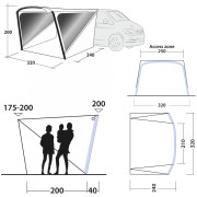 Outwell Touring Shelter Air felfújható árnyékoló