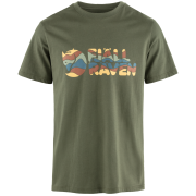 Fjällräven Multicolor Logo T-shirt M férfi póló zöld Laurel Green