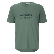 Scott Tee M's Vertic DRI SS férfi kerékpáros póló sötétzöld tranquil green