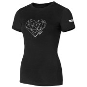 Zulu Merino 160 Short Heart női póló fekete black