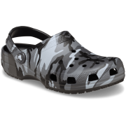 Crocs Classic Camouflage Clog papucs fekete/szürke Black/Slate Grey