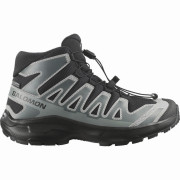 Salomon Xa Pro Mid Wp J Black-Sedona Sage-Wrought Iron gyerek cipő fekete/szürke Black / Sedona Sage / Wrought Iron
