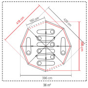 Coleman Octagon Black Out Bedroom sátor