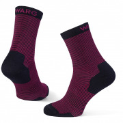 Warg Happy Merino W Mini Stripes zokni fekete/rózsaszín