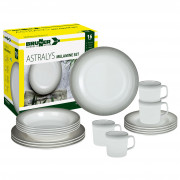 Brunner Melamine Set Astralys edénykészlet fehér/szürke