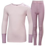 Helly Hansen Jr Lifa Merino Midweight Set Purple Clay gyerek funkcionális szett rózsaszín/lila 676 Purple Clay
