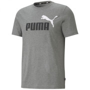 Puma ESS+ 2 Col Logo Tee férfi póló szürke Gray
