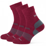 Warg Merino Hike W 3-pack női zokni burgundi vörös
