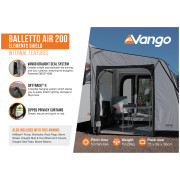 Vango Balletto Air 200 Elements Shield elősátor