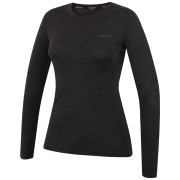 MOOA MerinoSilk 160 long női póló fekete black melange