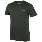 Zulu Merino 160 Short 4C Comfy férfi póló sötétzöld dark green melange