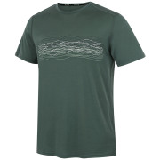 MOOA Merino Lyolite Waves 150 Short férfi póló zöld dusty green