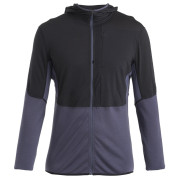 Icebreaker Men Merino 200 Realfleece™ Descender LS Zip Hoodie férfi funkcionális pulóver fekete Black/Graphite/Cb