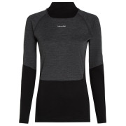 Icebreaker Women Mer 200 Oasis+ LS High Neck női funkcionális felső fekete/szürke Blk/Jtht/Und/Cb