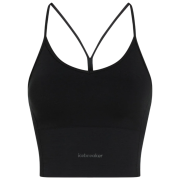 Icebreaker Merino Blend 260 Seamless Rib Strappy Tank sport melltartó fekete BLACK