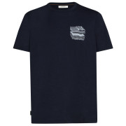 Icebreaker Men Merino 150 Tech Lite SS Tee Evolving Layers férfi póló sötétkék Midnight Navy