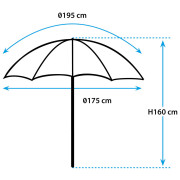 Brunner Beach Parsol XL 200 napernyő