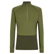 Icebreaker Men Mer 200 ZoneKnit LS Half Zip férfi funkcionális póló sötétzöld Dkloden/Spha/Cb