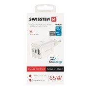 Swissten GaN Travel Charger 2X USB -C + USB-A adapter