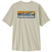 Patagonia Men's Capilene Cool Daily Shirt - Boardshort Logo férfi póló bézs Dyno White