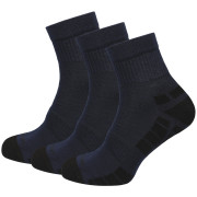 MOOA Silver Bamboo Mid 3-pack zokni kék/fekete Blue/Black