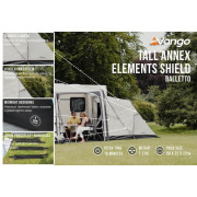 Kiegészítő építmény elősátorhoz Vango Tall Annex Elements Shield - Balletto