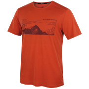 MOOA Merino Lyolite Highlander 150 Short férfi póló narancs burnt orange