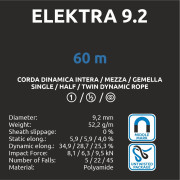 Camp Elektra 9.2 - 60m hegymászó kötél
