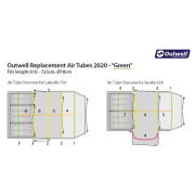 Outwell Air Repair - Tube kit 4 (green) pót felfújható sátormerevítő