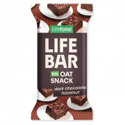 Lifefood Lifebar Oat Snack čokoládový s lískovými oříšky BIO 40 g energiaszelet