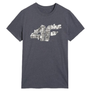 4F Tshirt M3132 férfi póló szürke MIDDLE GREY MELANGE