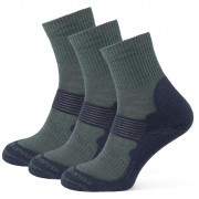 Zulu Merino Men 3 pack zokni zöld/fekete