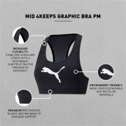 Puma Mid Impact 4Keeps Graphic Bra PM sport melltartó
