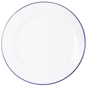 Bo-Camp Dinner plate enamel tányér fehér/kék Blue