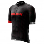 Férfi kerékpáros póló Northfinder Gerardo fekete/piros