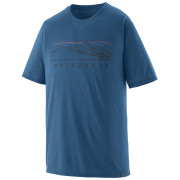 Patagonia Men's Capilene Cool Trail Shirt - Stratapeaks férfi póló kék Aquatic Blue