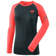 Dynafit Alpine Pro W L/S Tee női póló fekete/narancs blueberry HOT CORAL/1840