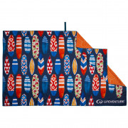 Gyorsan száradó törülköző LifeVenture Printed SoftFibre Trek Towel kék/narancs
