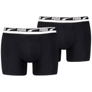 Puma Everyday Multi Logo Boxers 2P férfi boxer fekete Black