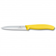 Zöldségvágó kés Victorinox 10 cm - recés sárga