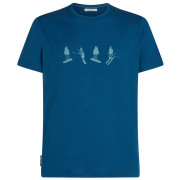 Icebreaker Men Merino 150 Tech Lite SS Tee Snow Day férfi póló kék Atlantis