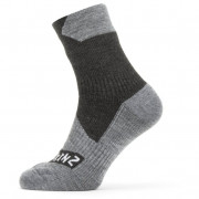 Zokni Sealskinz Waterproof All Weather Ankle Length Sock fekete/szürke