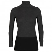 Icebreaker ZoneKnit™ 260 LS Half Zip női funkcionális pulóver szürke/fekete