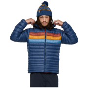 Cotopaxi M'S Fuego Down Hooded Jacket férfi tollkabát sötétkék Deep Sea Stripes