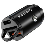 Swissten Car Charger 30W autós adapter fekete Black