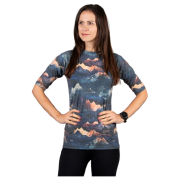 Drexiss All Alpine Peaks Merino Active női funkcionális felső kék/narancs