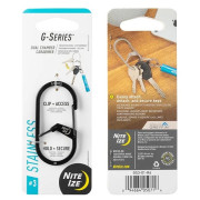 Nite Ize G-series #3 segéd karabiner fekete Černá