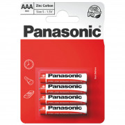 Elem Panasonic Zinc AAA/4 fehér/piros