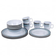 Edénykészlet Bo-Camp Tableware set kék/fehér