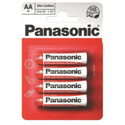Elem Panasonic Zinc AA/4 fehér/piros